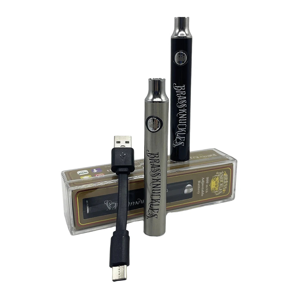 Brass Knuckles 900mAh Electric Soldering Iron – Portable 510 Thread Welding Pen with Bottom Charging