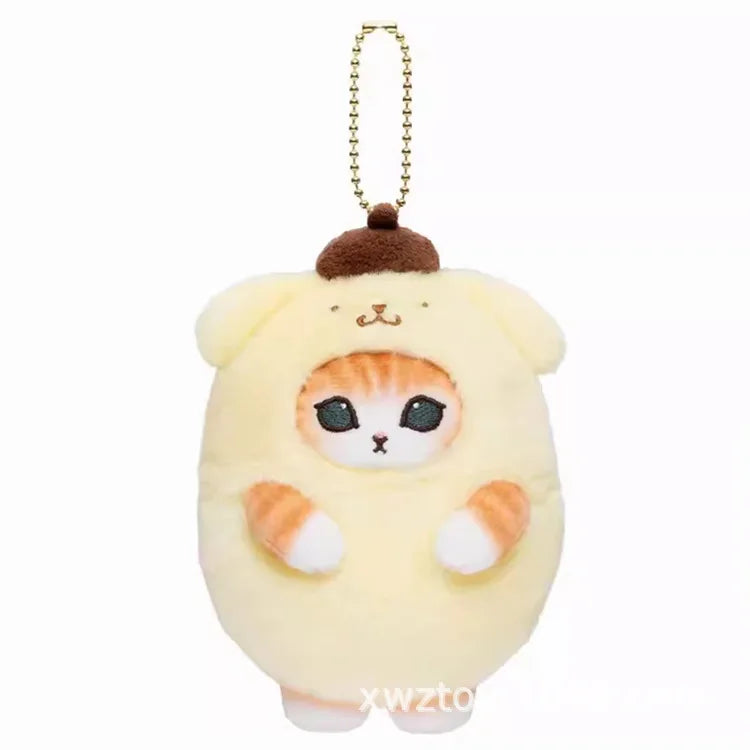 Kawaii Mofusand Shark Cat Keychain – Cute Cartoon Pendant Doll for Backpack & Decor