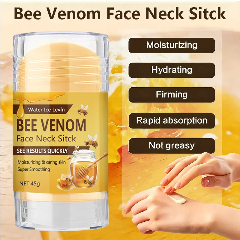 Bee Venom Face and Neck Firming Stick - Collagen and Vitamin C Moisturizing Skin-Smoothing Treatment