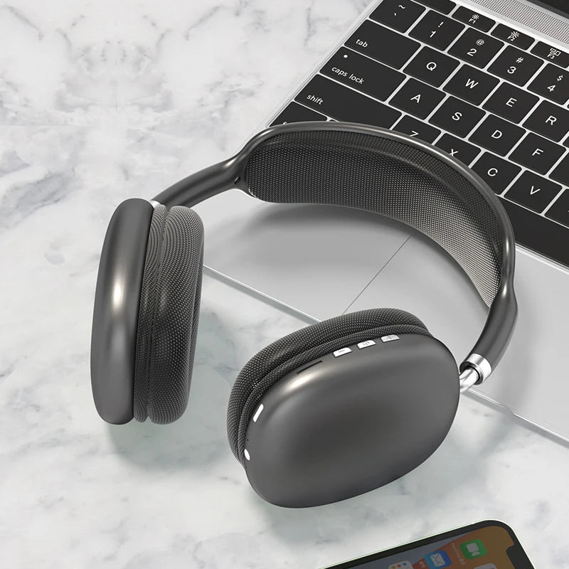 P9 Wireless Bluetooth Headphones with Mic - Noise Cancelling Headsets, Stereo Sound Earphones for Sports Gaming, Supports TF