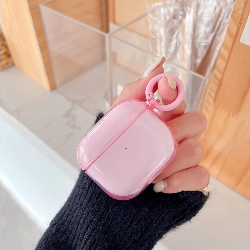 Fluorescent Candy Color Earphone Cover for Apple AirPods 1/2/3/4 & Pro 3 — Crystal Clear Soft TPU Transparent Protective Case