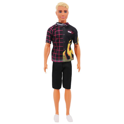 30cm Ken Doll Clothes – Pop Suit Top & Pants Outfit for Boys, Holiday Gift Doll Accessories