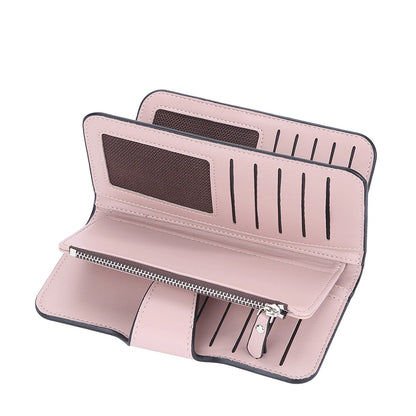 2024 Women’s Long Wallet – Custom Name Engraving, 15 Card Holders & Zippered Classic Purse