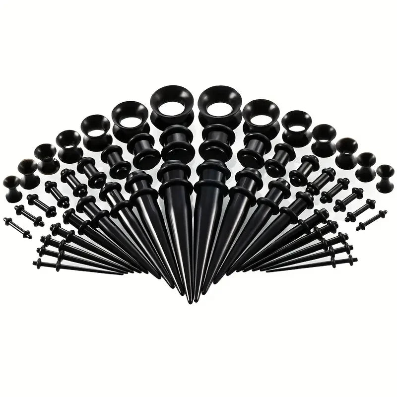 8PCS Acrylic Ear Piercing Kit — Spiral Tapers, Tunnels & Septum Horns for Men & Women Body Jewelry