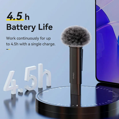 Ulanzi WM-10 Wireless Lavalier Microphone – 1-to-1 USB-C Mic for Android & iPhone, Windproof Sponge for Live Streaming & Recording