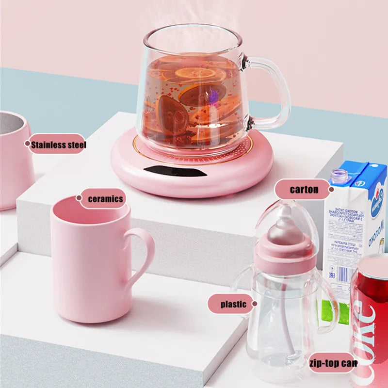 USB Thermostatic Heating Coaster - 3-Speed Adjustable Constant Temperature Cup Warmer