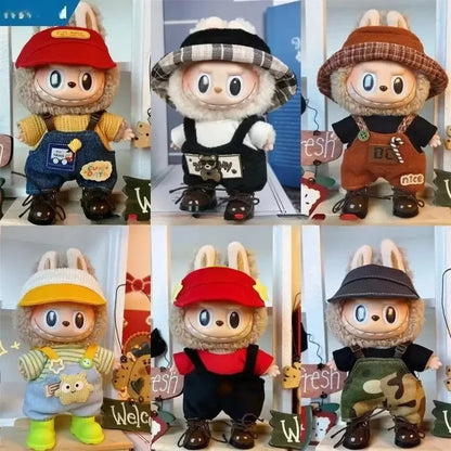 15-17cm Mini Labubu Doll Clothes — Idol V1 V2 Stylish Sports & Leisure Outfit Set | Doll Clothing Gift