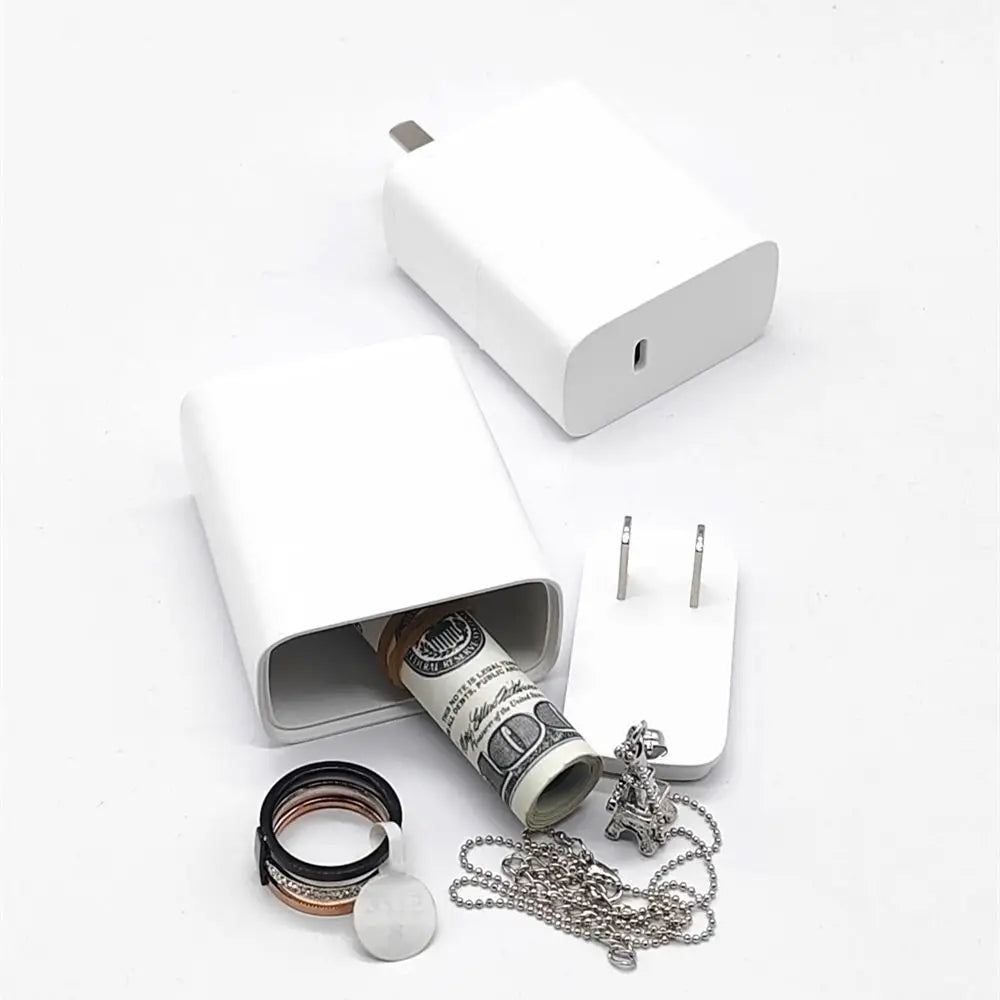 Fake Charger Diversion Safe - Hidden Storage Compartment for Discreet Home Organization