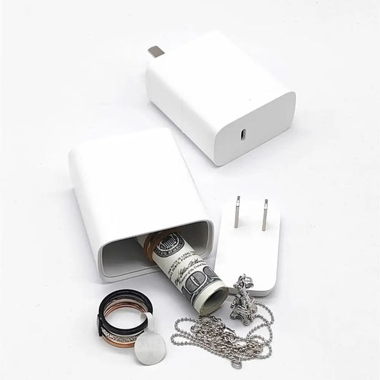 Fake Charger Diversion Safe - Hidden Storage Compartment for Discreet Home Organization