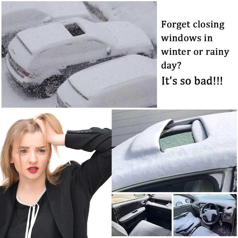 Car Power Window Closer for 4 Doors – Remote Auto Close Windows Module and Alarm System Accessory