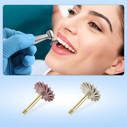 AZDENT Dental Composite Resin Polishing Disc Kit – Silicone & Diamond Wheel Burs, 2-Step Polishing