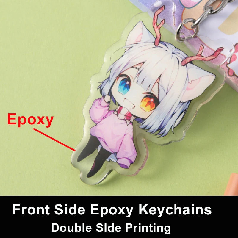 Personalized Acrylic Keychain - Custom Cartoon, Anime & Photo Hologram Key Ring Charm