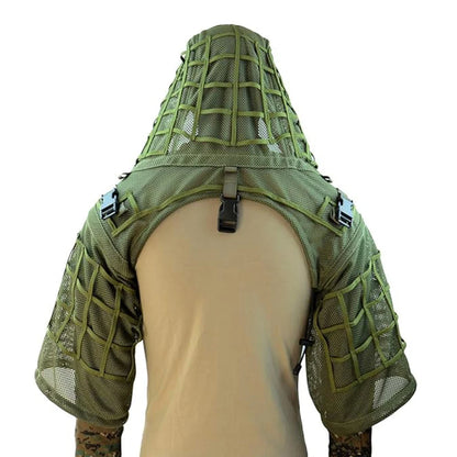 Ghillie Suit Set | Camouflage Hunting Poncho, Base, Cape & Sniper Viper Hood for Airsoft & Paintball