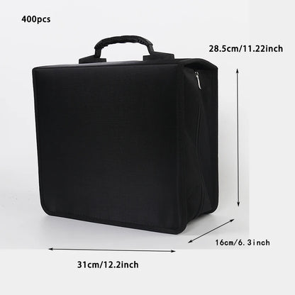 400-Disc CD & DVD Storage Case - Heavy-Duty Zipper Media Organizer Binder for Home, Car & Travel