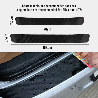 3D Carbon Fiber Trunk Guard Sticker - Universal Rear Bumper Scratch Protector Strip for Car Trunk & Door Sill Protection