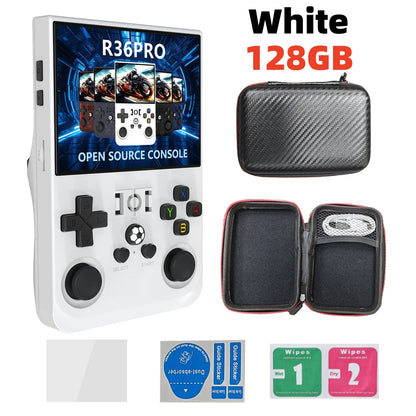 Open Source R36 PRO Retro Handheld Game Console 3.5" IPS Screen Linux Portable Player with 128GB Games
