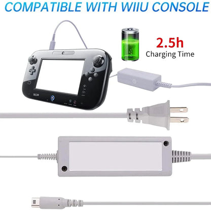 EU/US Plug AC Adapter Charger for Wii U – Compatible Power Supply Cord for Nintendo Wii U Console & Remote Controller