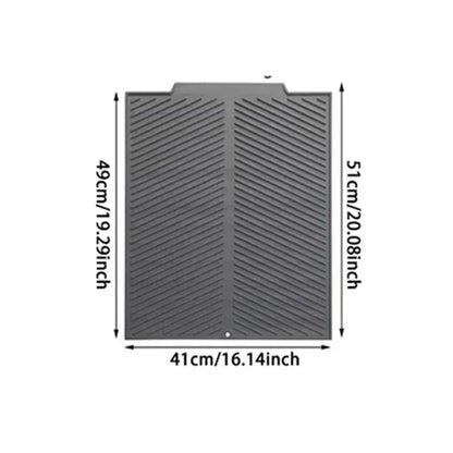 WCIC Silicone Draining Board Mat | S/M/L Folding Dish Drying Pad, Heat Resistant, Eco-Friendly for Pots & Cups