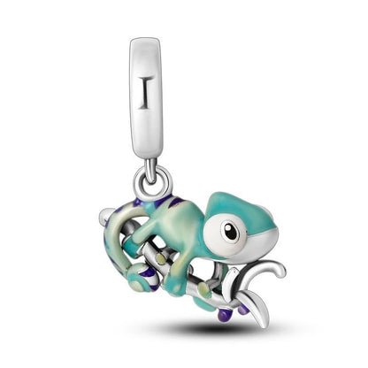 Fit Pandora 925 Silver Bracelets - Luminous Firefly, Chameleon, Aircraft & Butterfly Charms for DIY Jewelry Gift