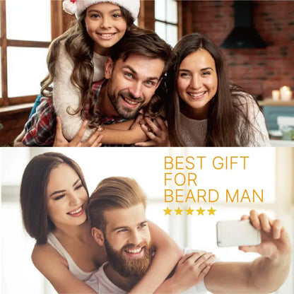 Natural Shea Beard Conditioning Oil 30ml – Sandalwood Scent Beard Softener & Strengthener with Gentle Roller for Facial Hair Growth & Massage for Men