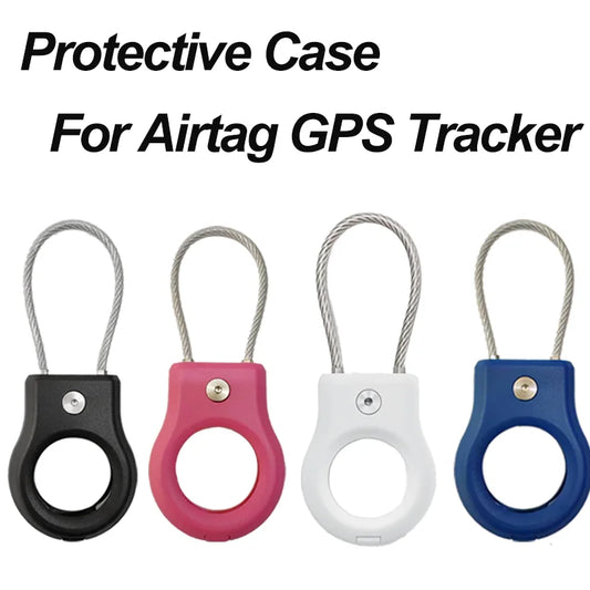 Waterproof Apple AirTag Cover – Keychain Holder with Steel Cable, Anti-Lost Tracker Accessory for Luggage & Backpack