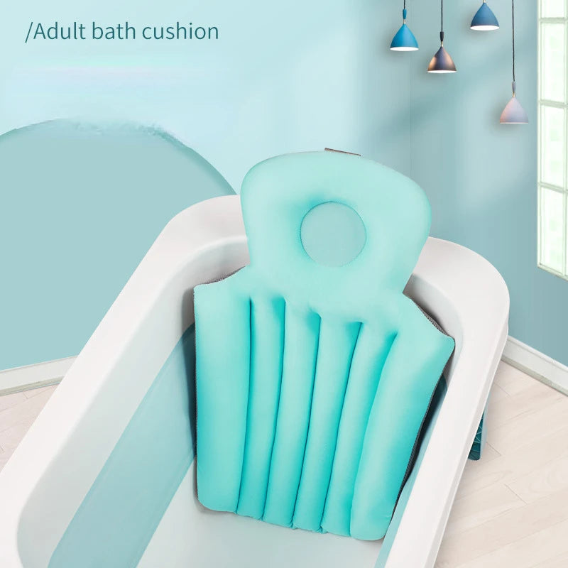 Adult Full Body Bath Pillow – Spa Bathtub Cushion with Neck & Back Support, Anti-Slip Relaxing Headrest