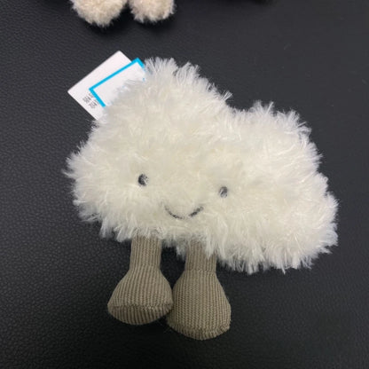 Hot Fun Marshmallow Keychain – Cute Two-Tone Cotton Candy Soft Bag Pendant, Doll Accessory for Xmas Gifts