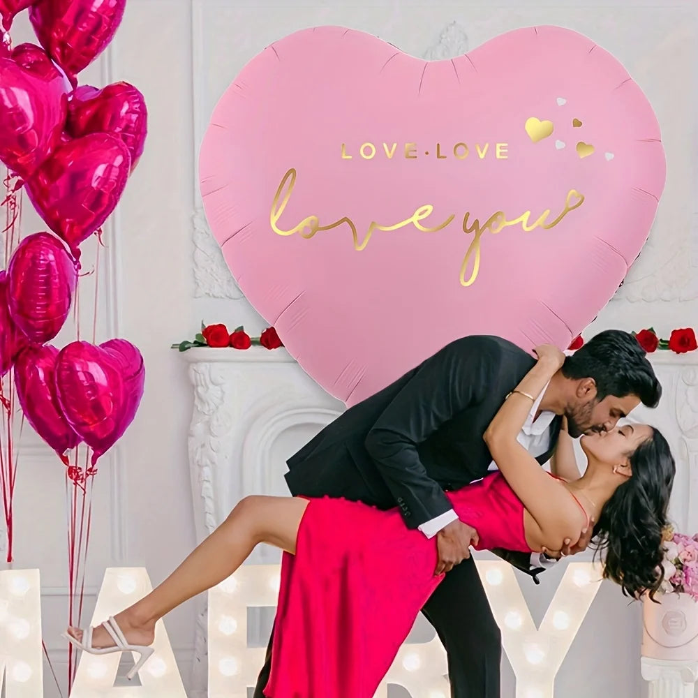 Oversized 63-Inch “Love You” Aluminum Foil Balloon – Romantic Valentine’s, Wedding, Anniversary & Birthday Party Decoration