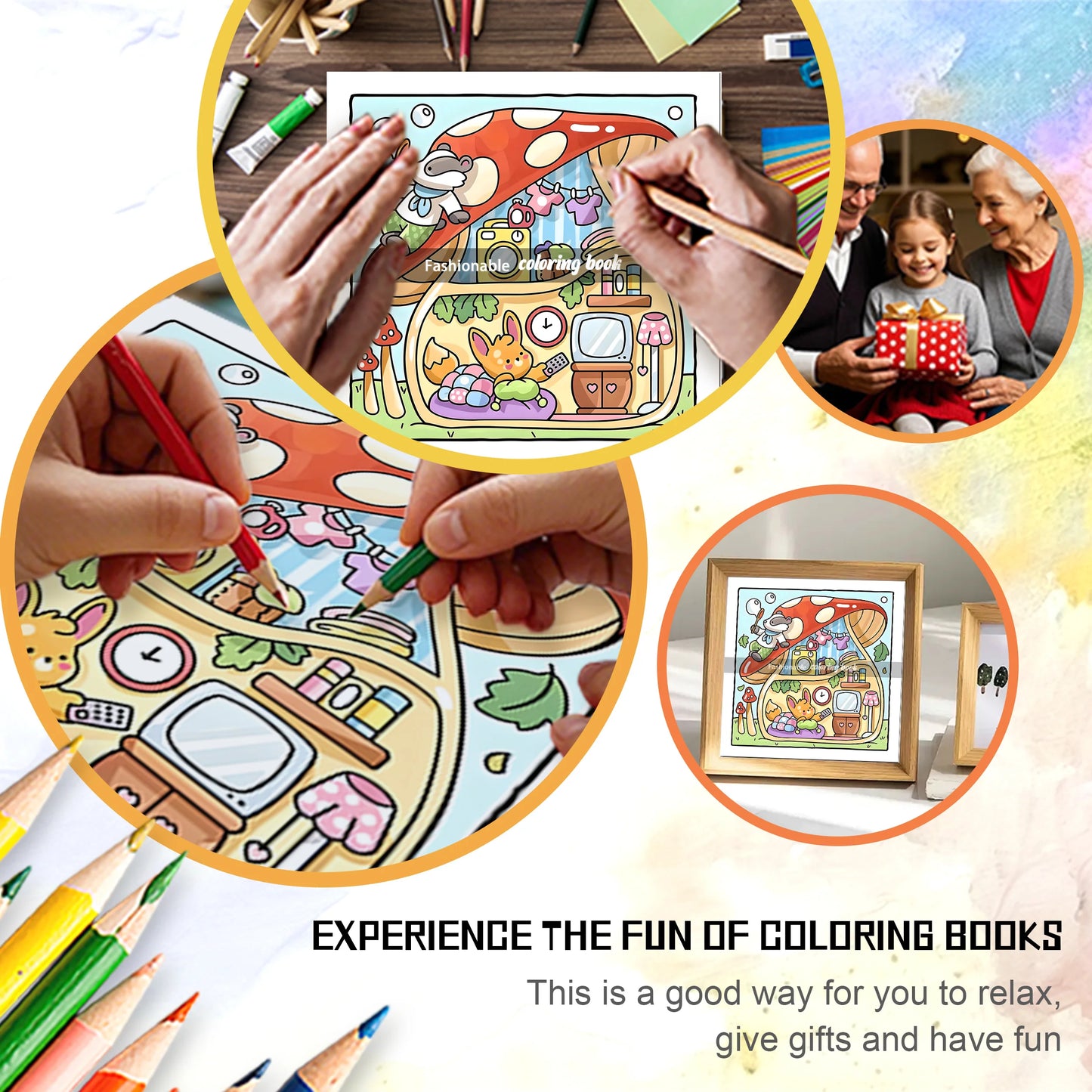 COMFY & COZY Bold-Easy Coloring Book for Adults - Cute Drawing Book Gift for Birthdays & Parties