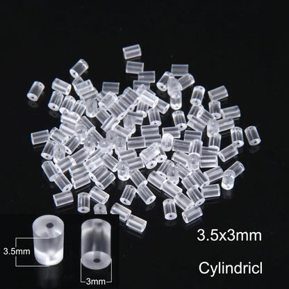 50–2000PCS Soft Silicone Earring Back Stoppers – Clear Rubber Stud Earring Safety Backs, DIY Jewelry Findings Accessories for Secure Fit