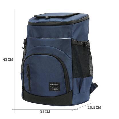 DENUONISS 33L Cooler Bag – Soft Insulated Backpack for 36 Cans, Leak-Proof Food & Beer Storage for Travel & Beach