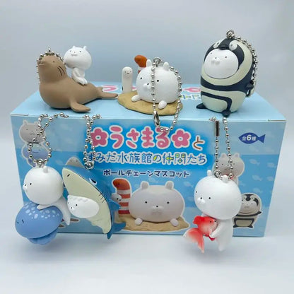 Rabbit Pills Ocean Partner Aquarium Blind Box - Sea Elf Penguin Pendant Bag Charm Surprise Gift
