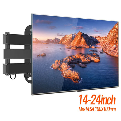 20° Tiltable & 360° Rotatable TV Wall Mount Bracket – Universal Stand for 14-24" Monitors & Flat Panel Displays