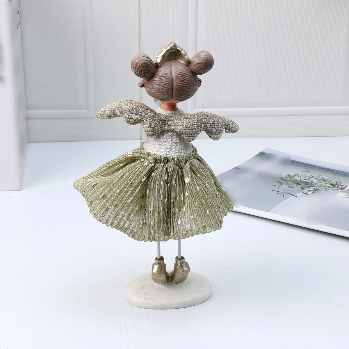 Muppet Flower Fairy Doll – Little Girl Elf Angel Ornament, Anime Cartoon Cloth Decoration for Home, Office & Cafe