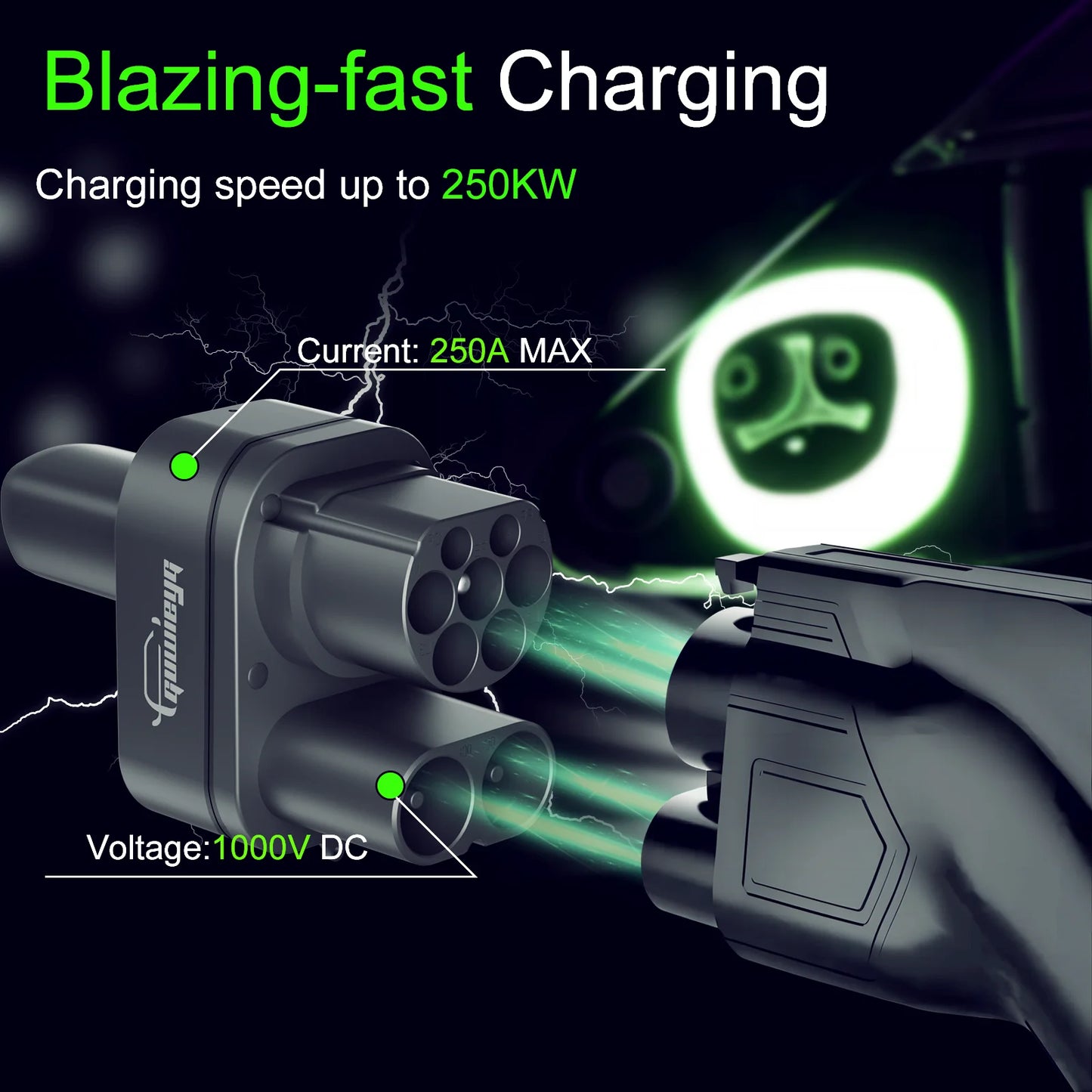 GUWIEYG CCS2 to Tesla EV Charging Adapter – 250A CCS2 Combo Converter for Tesla Car Charger