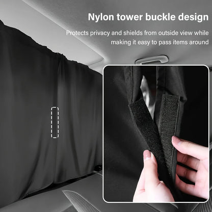 4PCS Car Privacy Curtain Set – Detachable Window Shade Covers for Travel, Camping & Night Rest, Universal Car Sun Privacy Drapes