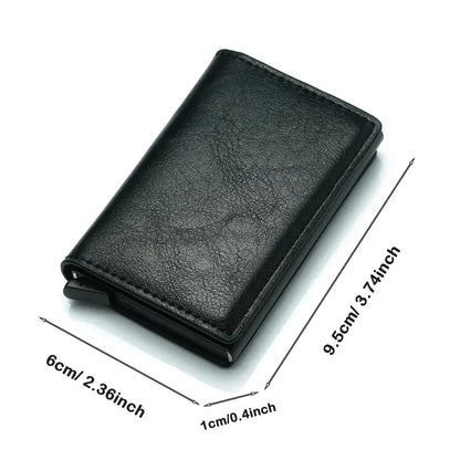 Slim RFID Aluminum Carbon Fiber Men’s Wallet – Slim Business Card & Credit Card Holder Case