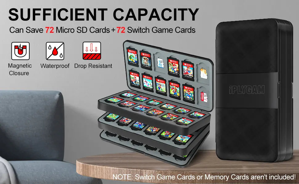 Nintendo Switch Game Card Storage Case – 96/72/48 Slot Holder for Switch, Lite & OLED