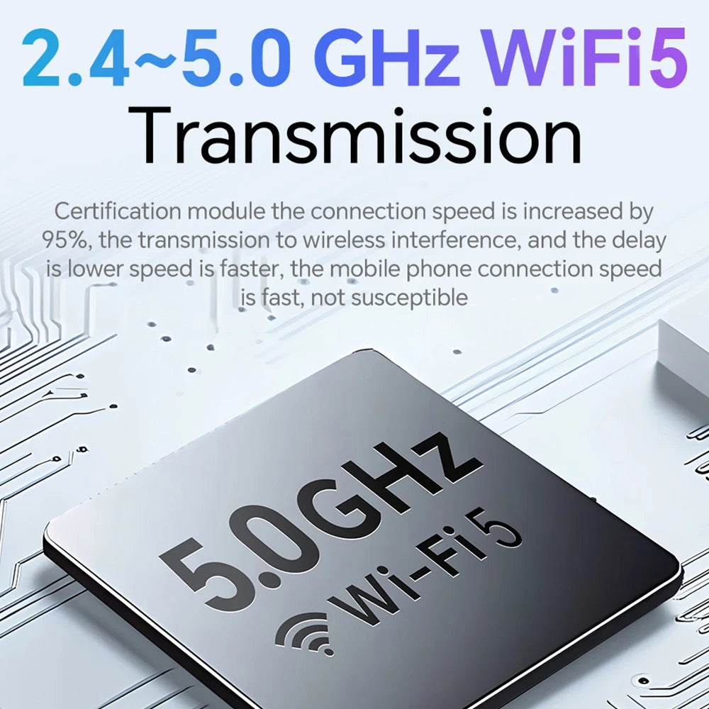 NEW Wireless Mini Box 2-in-1 Adapter for CarPlay and Android Auto - Smart Plug and Play Dongle with Bluetooth and WiFi Fast Connect