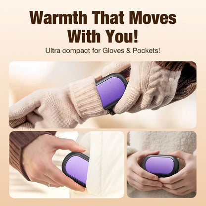 2-in-1 Magnetic Mini Hand Warmer - Compact Portable Pocket Heater with 3 Adjustable Heat Settings