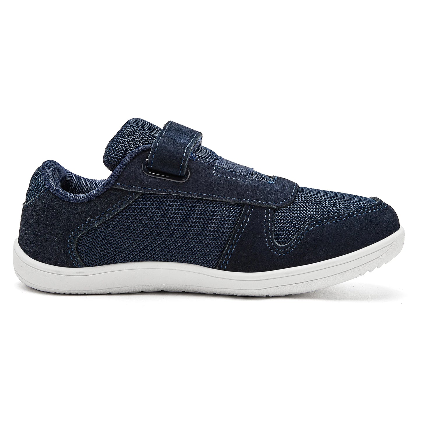 HOBIBEAR Kids Wide Toe Barefoot Shoes – Lightweight Minimalist Sneakers for Little & Big Kids, Hook & Loop Closure, Artificial Leather & Mesh