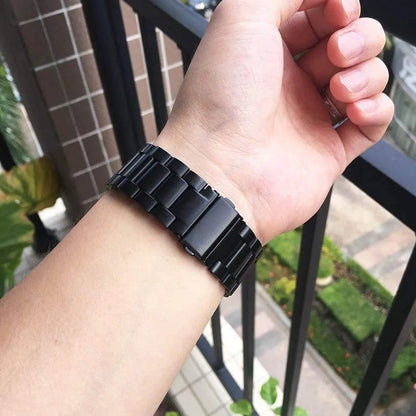 22mm/20mm Metal Watch Strap – Compatible with Garmin Vivoactive 3/4/5, Forerunner 245/645/745/965, Venu 2/3, SQ2 Music