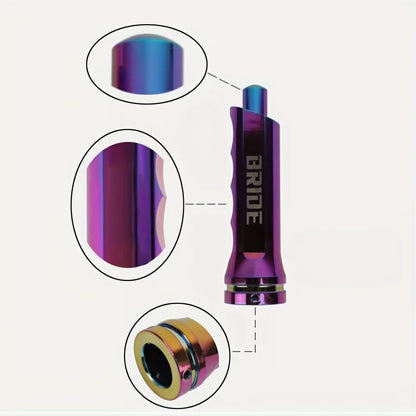 Universal Aluminum Alloy Car Handbrake Handle Sleeve - Seven-Color Gear Shift & Handbrake Rod Cover