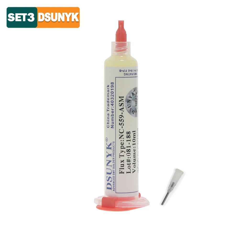 Amtech NC-559 Flux – 10ml Soldering Flux Syringe for Electronics, BGA, SMD & PCB Repair Tools