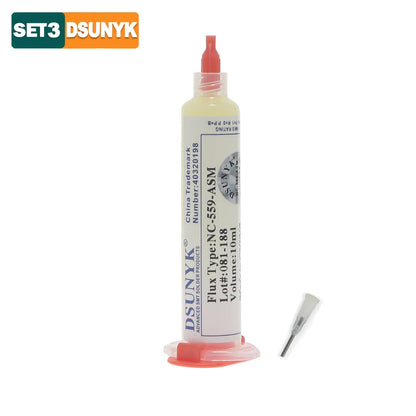 Amtech NC-559 Flux – 10ml Soldering Flux Syringe for Electronics, BGA, SMD & PCB Repair Tools