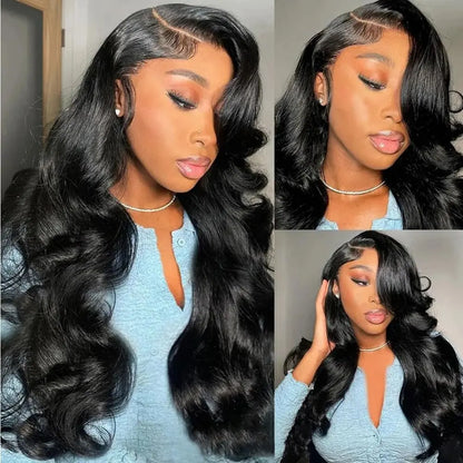 Body Wave Lace Front Wig – 13x4 & 13x6 Pre-Plucked Human Hair, 32-36 Inch, 200% Density with Baby Hair for Women