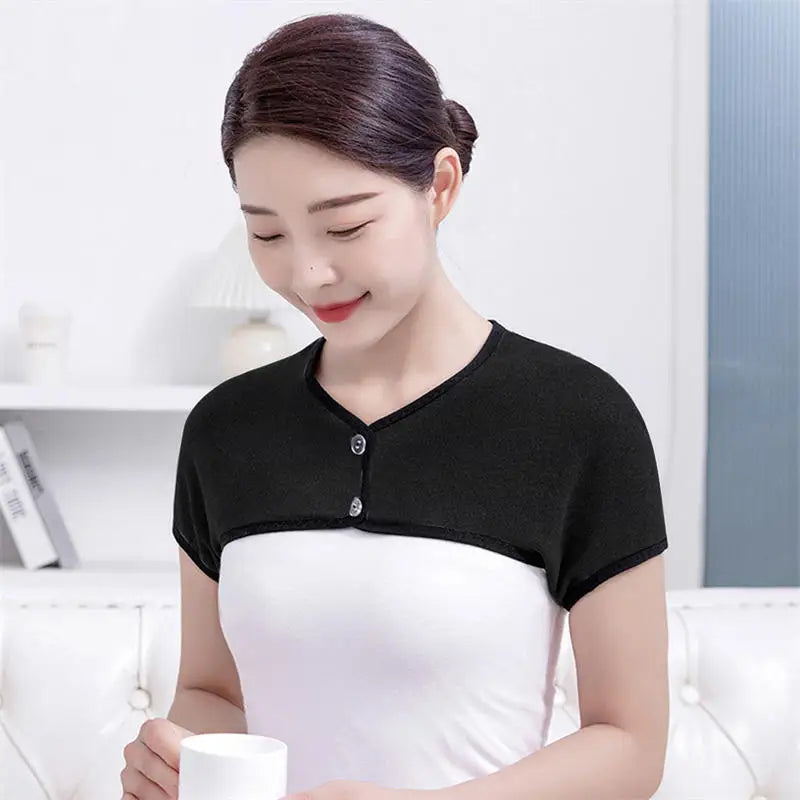 Back & Shoulder Support Brace – Men & Women Shoulder Warmer Wrap for Rotator Cuff Pain & Chronic Inflammation Relief