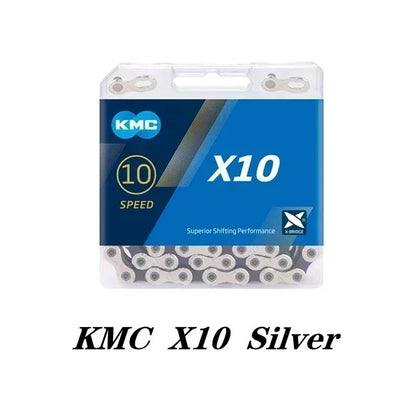 KMC X8 X9 X10 X11 X12 Bicycle Chain – 8v, 9v, 10v, 11v, 12v, 118L/126L, Road/MTB Chain with Quick-Link for SHIMANO SRAM Crankset