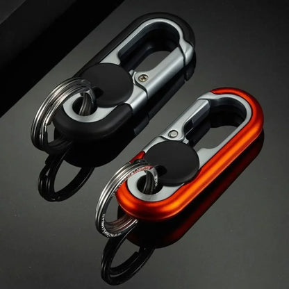 Double Ring Metal Keychain – Men’s Fashion Car Key Holder & Auto Accessories Gift