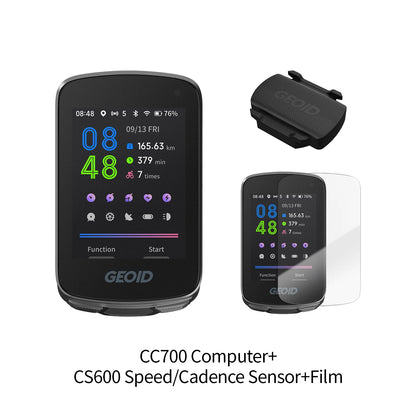 GEOID CC700/PRO Bike Computer - Wireless Color Screen Cycling Speedometer with ANT+, WiFi, IPX7 Waterproof & Odometer